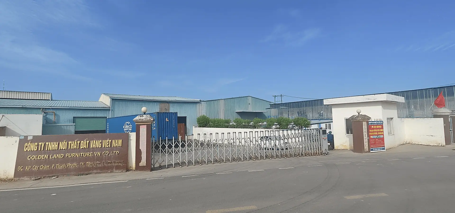 Goldenland Vietnam factory main entrance in Binh Duong